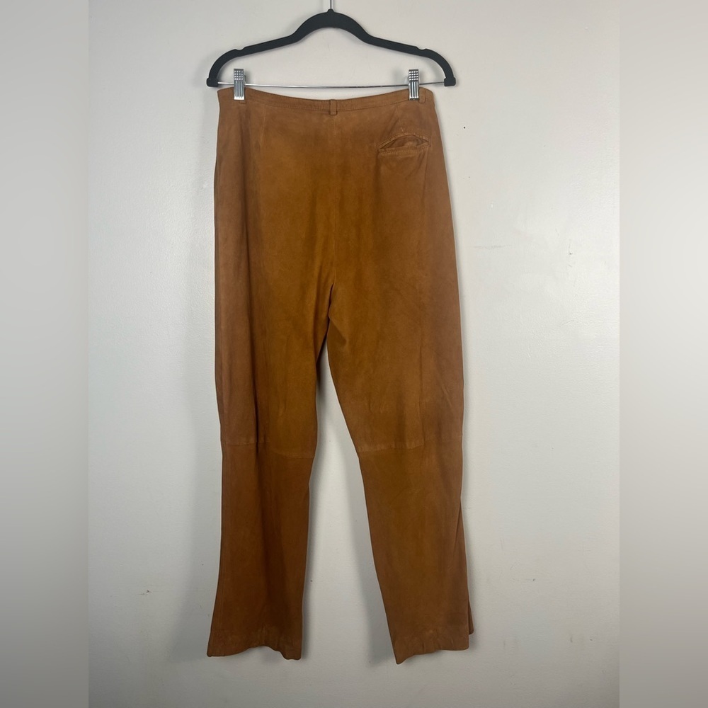 Harold’s 100% leather vintage brown straight leg pants size 10 - Picture 4 of 4